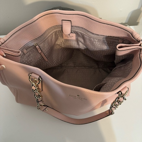 Kate Spade Andee Cobble Hill Leather Rose Smoke Satchel Bag - Picture 8 of 8